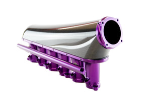 Carbon Fibre toyota 2JZ GTE intake manifold purple anodising from CPC manufacturing.  